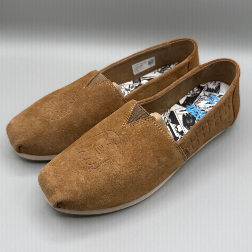 TOMS Star Wars Chewbacca Millennium Falcon Suede Alpargata Shoes W9 M7